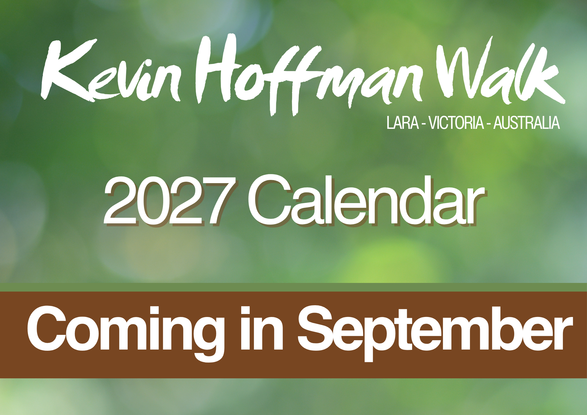 2027 Kevin Hoffman Walk Calendar